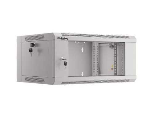Szafa instalacyjna wisząca 19" 4U 570x450 szybki montaż szara Lanberg (flat pack) - 1308348