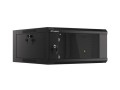 Szafa instalacyjna wisząca 19" 4U 570x600 szybki montaż czarna Lanberg (flat pack) - 796317