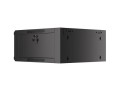 Szafa instalacyjna wisząca 19" 4U 570x600 szybki montaż czarna Lanberg (flat pack) - 796326
