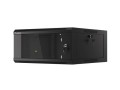 Szafa instalacyjna wisząca 19" 4U 570x600 szybki montaż czarna Lanberg (flat pack) - 796323