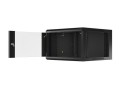 Szafa instalacyjna wisząca 19" 6U 570x600 szybki montaż czarna Lanberg (flat pack) - 796300