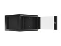 Szafa instalacyjna wisząca 19" 6U 570x600 szybki montaż czarna Lanberg (flat pack) - 796293