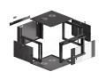 Szafa instalacyjna wisząca 19" 6U 570x600 szybki montaż czarna Lanberg (flat pack) - 796299