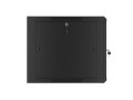 Szafa instalacyjna wisząca 19" 9U 570x600 szybki montaż czarna Lanberg (flat pack) - 796306