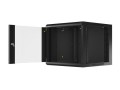 Szafa instalacyjna wisząca 19" 9U 570x600 szybki montaż czarna Lanberg (flat pack) - 796315