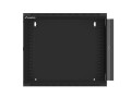 Szafa instalacyjna wisząca 19" 9U 570x600 szybki montaż czarna Lanberg (flat pack) - 796313