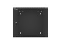 Szafa instalacyjna wisząca 19" 9U 570x600 szybki montaż czarna Lanberg (flat pack) - 796305
