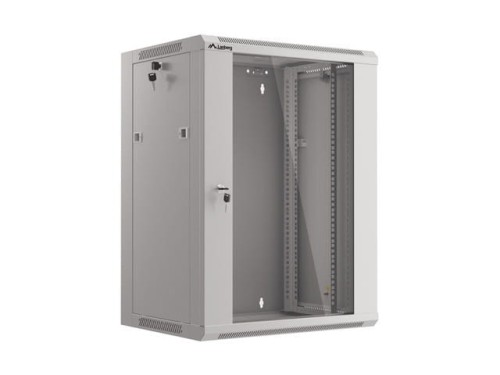 Szafa instalacyjna wisząca 19" 15U 570x450 szybki montaż szara Lanberg (flat pack) - 1128913