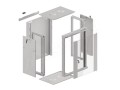 Szafa instalacyjna wisząca 19" 15U 570x450 szybki montaż szara Lanberg (flat pack) - 1128910
