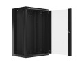 Szafa instalacyjna wisząca 19" 18U 570x450 szybki montaż czarna Lanberg (flat pack) - 796210
