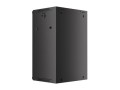 Szafa instalacyjna wisząca 19" 18U 570x450 szybki montaż czarna Lanberg (flat pack) - 796221