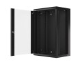Szafa instalacyjna wisząca 19" 18U 570x450 szybki montaż czarna Lanberg (flat pack) - 796220