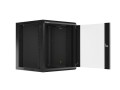 Szafa instalacyjna wisząca 19" 12U 570x600 szybki montaż czarna Lanberg (flat pack) - 796199