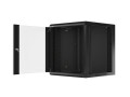 Szafa instalacyjna wisząca 19" 12U 570x600 szybki montaż czarna Lanberg (flat pack) - 796204