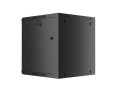 Szafa instalacyjna wisząca 19" 12U 570x600 szybki montaż czarna Lanberg (flat pack) - 796205