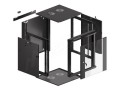 Szafa instalacyjna wisząca 19" 12U 570x600 szybki montaż czarna Lanberg (flat pack) - 796202