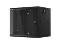 Szafa instalacyjna wisząca 19" 9U 570x450 szybki montaż czarna Lanberg (flat pack) - 796012