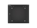 Szafa instalacyjna wisząca 19" 9U 570x450 szybki montaż czarna Lanberg (flat pack) - 796017