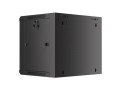 Szafa instalacyjna wisząca 19" 9U 570x450 szybki montaż czarna Lanberg (flat pack) - 796014