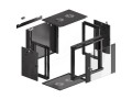 Szafa instalacyjna wisząca 19" 9U 570x450 szybki montaż czarna Lanberg (flat pack) - 796020