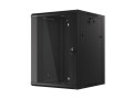 Szafa instalacyjna wisząca 19" 15U 570x600 szybki montaż czarna Lanberg (flat pack) - 1128928