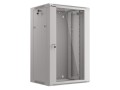 Szafa instalacyjna wisząca 19" 18U 570x450 szybki montaż szara Lanberg (flat pack) - 796222