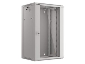 Szafa instalacyjna wisząca 19" 18U 570x450 szybki montaż szara Lanberg (flat pack)