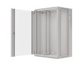Szafa instalacyjna wisząca 19" 18U 570x450 szybki montaż szara Lanberg (flat pack) - 796234