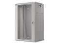Szafa instalacyjna wisząca 19" 18U 570x450 szybki montaż szara Lanberg (flat pack) - 796231