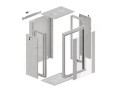 Szafa instalacyjna wisząca 19" 18U 570x450 szybki montaż szara Lanberg (flat pack) - 796229