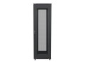 Szafa instalacyjna stojąca 19" 42U 600x800 czarna drzwi perforowane Lanberg (flat pack) - 1325157