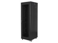 Szafa instalacyjna stojąca 19" 42U 600x800 czarna drzwi perforowane Lanberg (flat pack) - 1325158