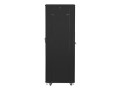 Szafa instalacyjna stojąca 19" 42U 600x800 czarna drzwi perforowane Lanberg (flat pack) - 1325161