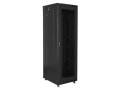 Szafa instalacyjna stojąca 19" 42U 600x800 czarna drzwi perforowane Lanberg (flat pack) - 1325159