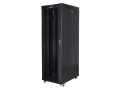 Szafa instalacyjna stojąca 19" 42U 800x1000 czarna drzwi szklane LCD Lanberg (flat pack) - 1165963