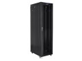 Szafa instalacyjna stojąca 19" 47U 800x1000 czarna drzwi szklane LCD Lanberg (flat pack) - 1158374