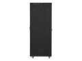 Szafa instalacyjna stojąca 19" 47U 800x1000 czarna drzwi szklane LCD Lanberg (flat pack) - 1158376