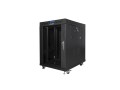Szafa instalacyjna stojąca 19" 15U 800x1000 Drzwi Szklane czarna Lanberg (flat pack) LCD - 1152077