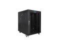 Szafa instalacyjna stojąca 19" 15U 800x1000 Drzwi Szklane czarna Lanberg (flat pack) LCD - 1152078