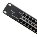 Patch panel RACK QOLTEC 48V | 24 porty | Passive PoE Injector | 1000m | Czarny - 1170957