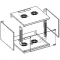 Szafa wisząca Techly Rack 19" 9U 500x320 zmontowana, szara - 1619985