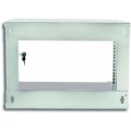 Szafa wisząca Techly Rack 19" 9U 500x320 zmontowana, szara - 1619984