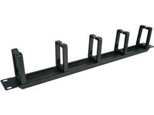 Alantec-Organizator kabli 1U 19" z przepustem szczotkowym, 5 plastikowych uchwytów