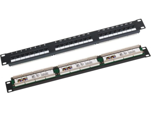 Patch panel A-LAN PK-U5-1 (1U; 19"; kat. 5e; UTP; 24xRJ-45) - 795800