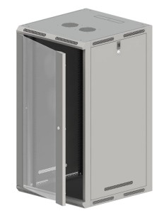 ALANTEC Szafa rack 19" 24U 600x600, drzwi szklane, kolor szary