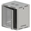 Szafa A-LAN SW-12U-600-600-N-DSJ-OP-RP-B-S (12U; 570mm / 635mm / 600 mm; wisząca; Szklane; 19''; kolor szary) - 1077111