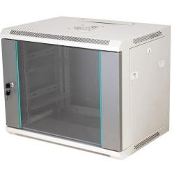 Alantec-Szafa wisząca 19" 15U 450mm drzwi szklane kolor szary