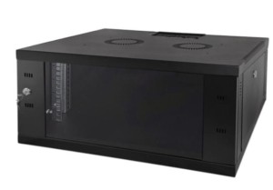 Alantec-Szafa wisząca 19" 9U 600mm d.szklane czarna