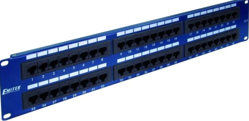 EmiterNet Panel 19", 48xRJ45 UTP kat.5e (2U) niebieski - 1659539