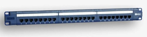 EmiterNet Panel 19", 24xRJ45 UTP kat.5e (1U) z półką, niebieski (PoE) - 1761117